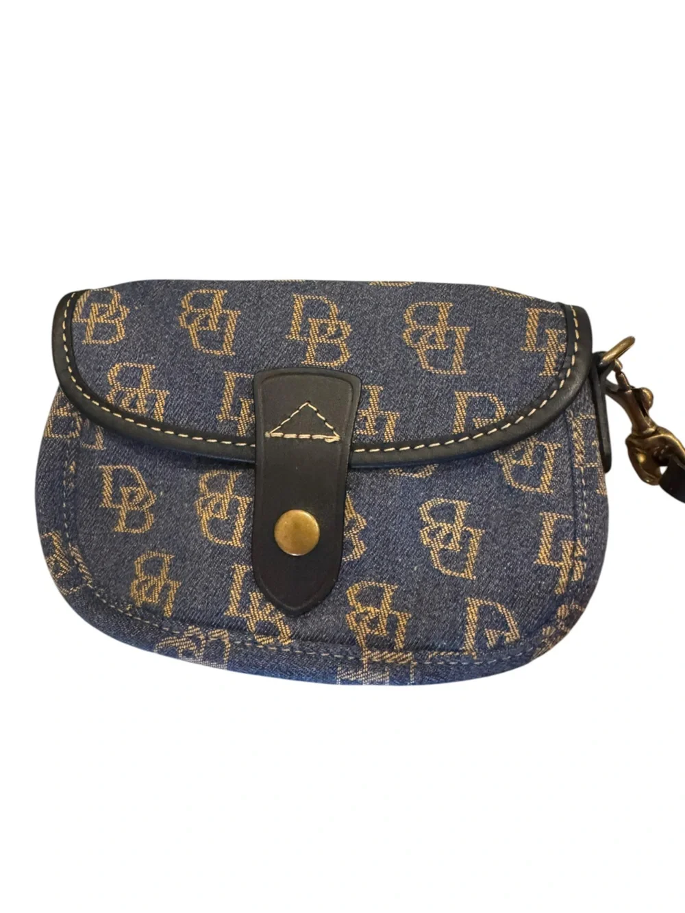 Dooney & Bourke Monogram Denim Tote w/matching wristlet/pouch - LIKE NEW Y2K - Picture 14 of 15